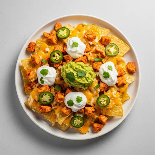 Spicy Chicken & Cheese Nachos 