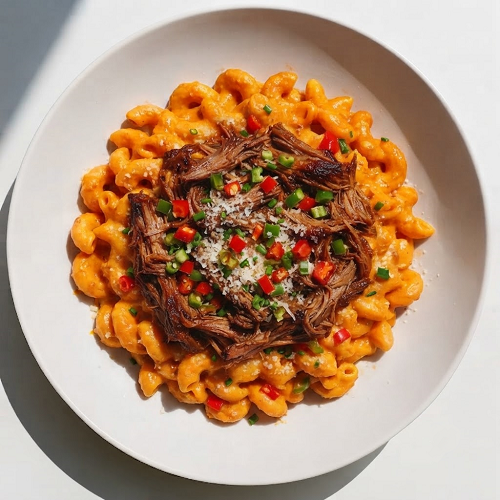 Pulled Beef Mac & Fresh Chilli 