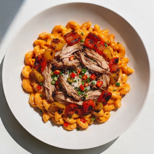Pulled Chicken Mac & Roast Pepper 